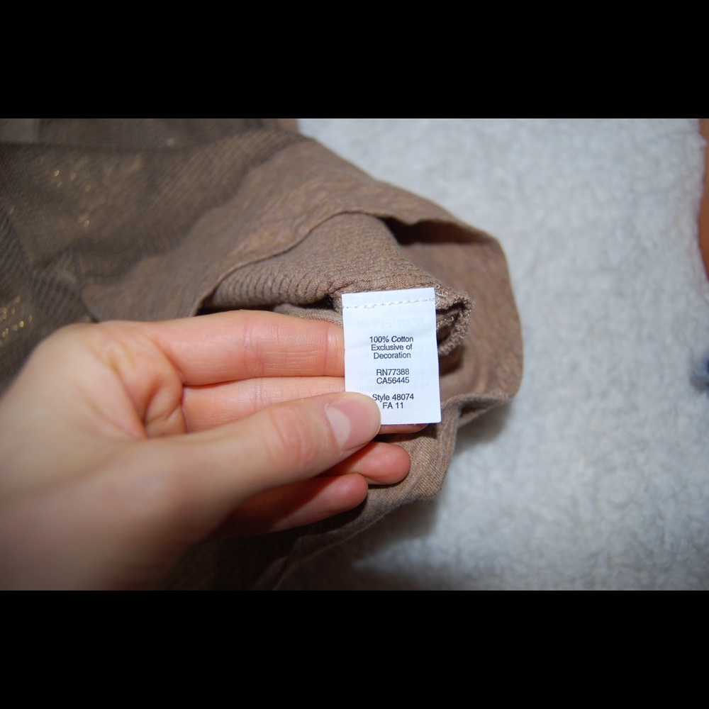 J Crew Sequin Henley Shell Tank Top Gold - Picture 5 of 8